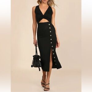 Lulu's Black Cut-out Dress Size Small